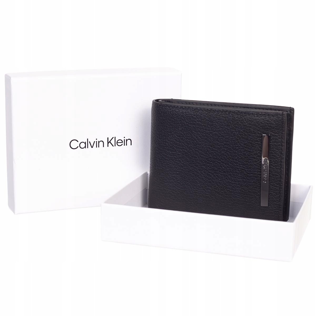 Calvin klein bezpieczny portfel męski 5cc czarny