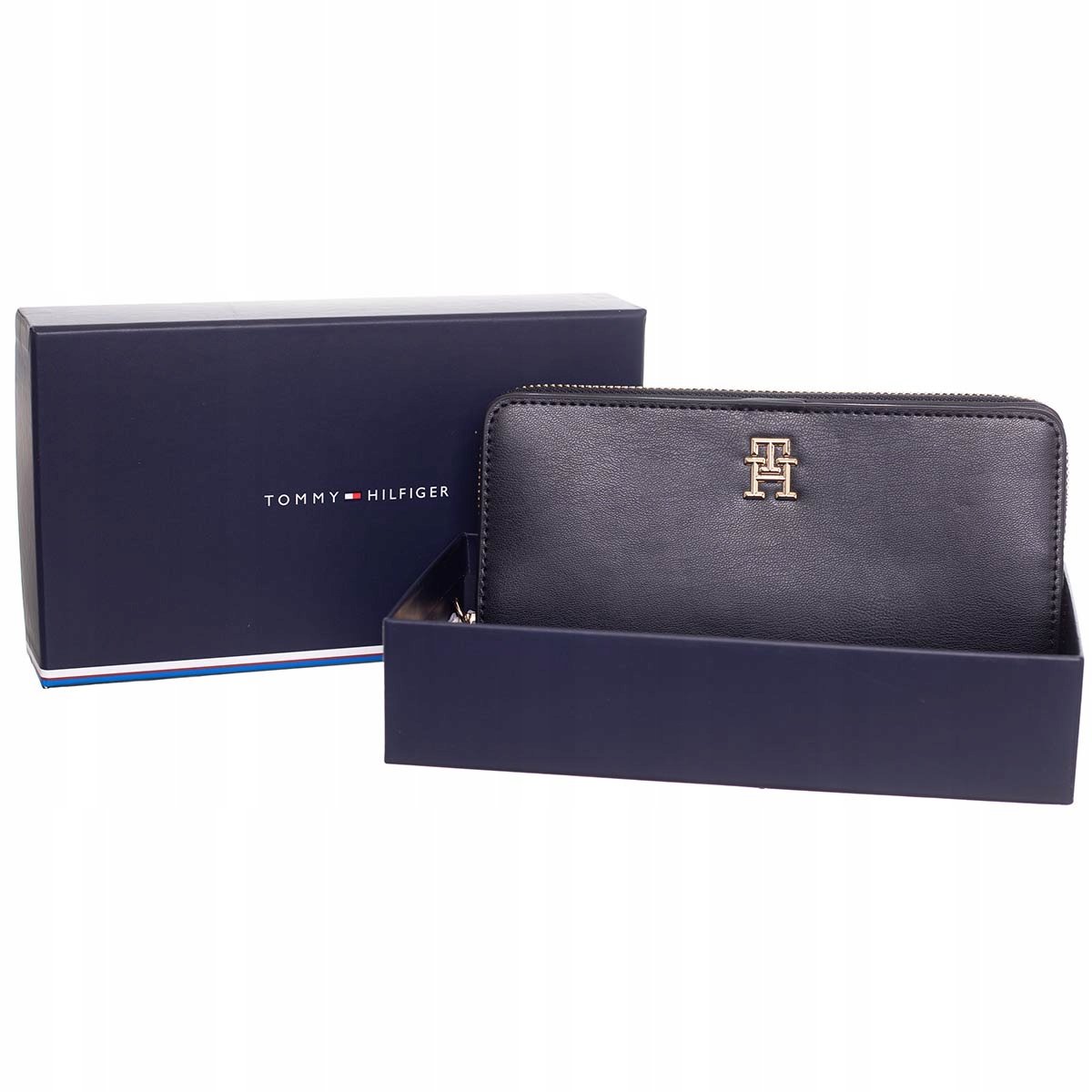 Tommy hilfiger portfel damski th chic large czarny