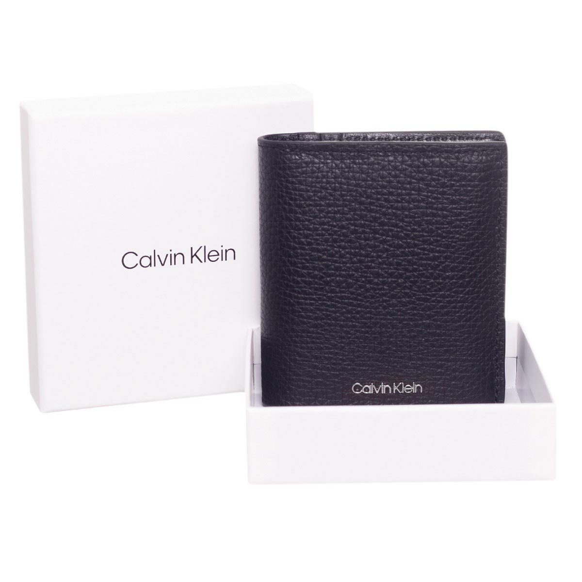 Calvin klein bezpieczny portfel męski black