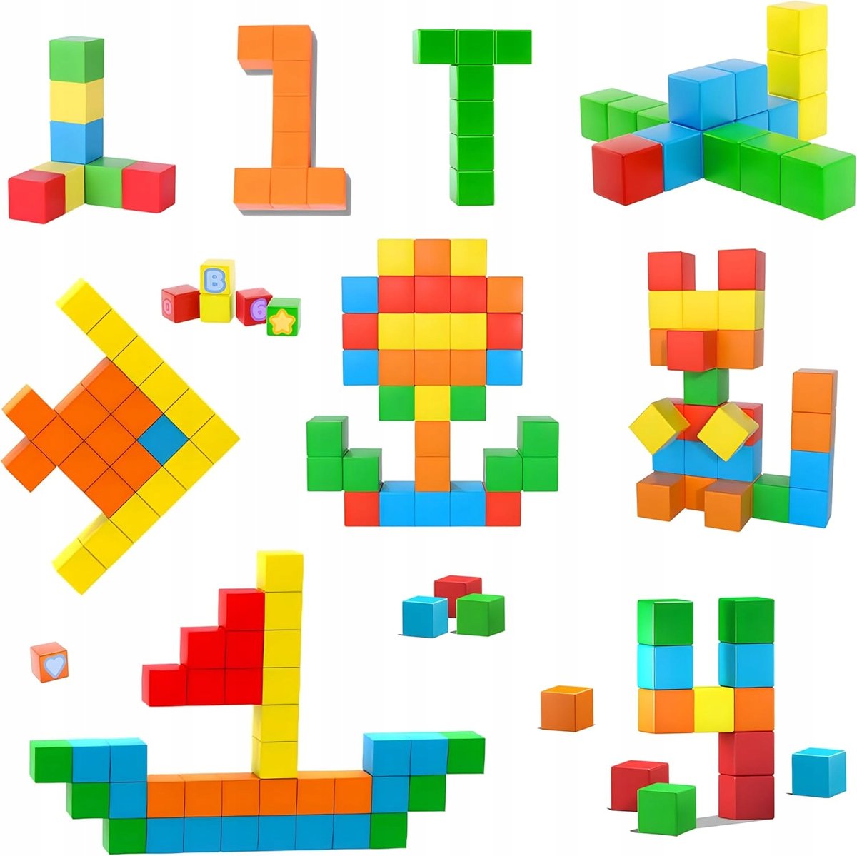 Magnetyczne Klocki 3D – Zestaw Edukacyjny Dla Dzieci 38 El