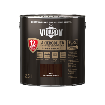 VIDARON Lakierobejca Super Trwała palisander indyjski ST03 2,5 l