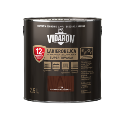 VIDARON Lakierobejca Super Trwała palisander królewsk ST04 2,5 l