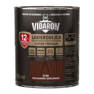 VIDARON Lakierobejca Super Trwała palisander królewsk ST04 0,75 l