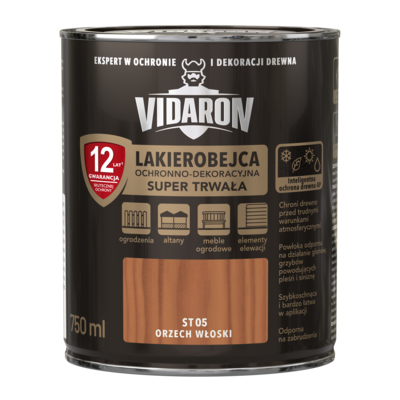 VIDARON Lakierobejca Super Trwała orzech włoski ST05 0,75 l