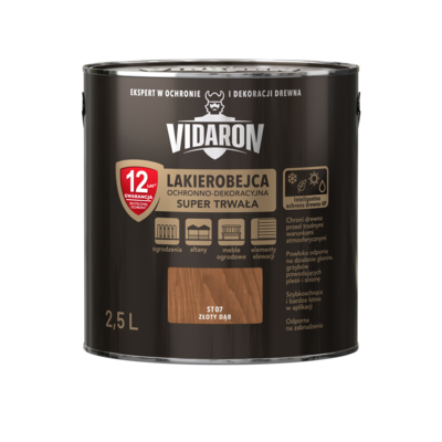 VIDARON Lakierobejca Super Trwała złoty dąb ST07 2,5 l