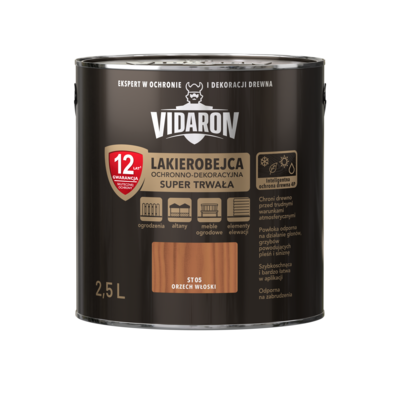 VIDARON Lakierobejca Super Trwała orzech włoski ST05 2,5 l