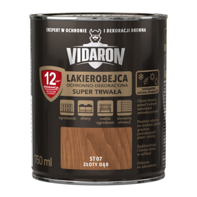 VIDARON Lakierobejca Super Trwała złoty dąb ST07 0,75 l