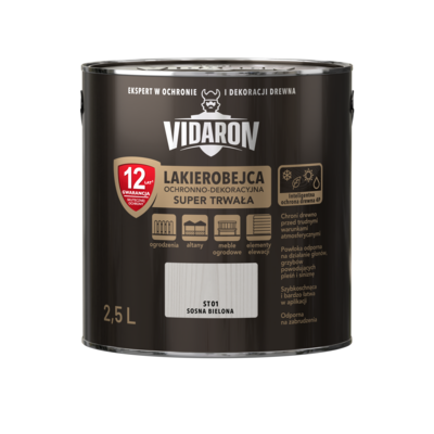 VIDARON Lakierobejca Super Trwała sosna bielona ST01 2,5 l