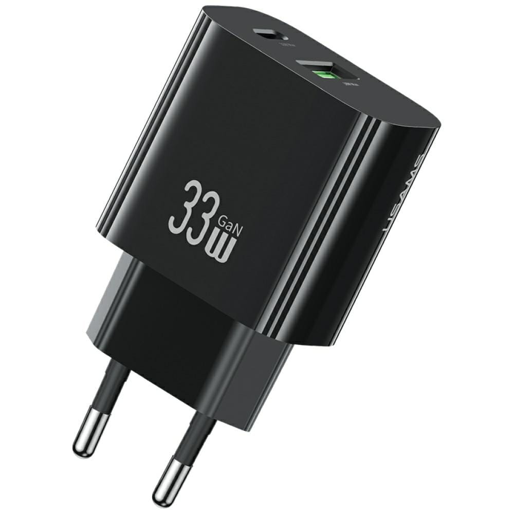 Ładowarka sieciowa USAMS CC317 T65 33W 1xUSB-C 1xUSB-A Fast Charging czarny