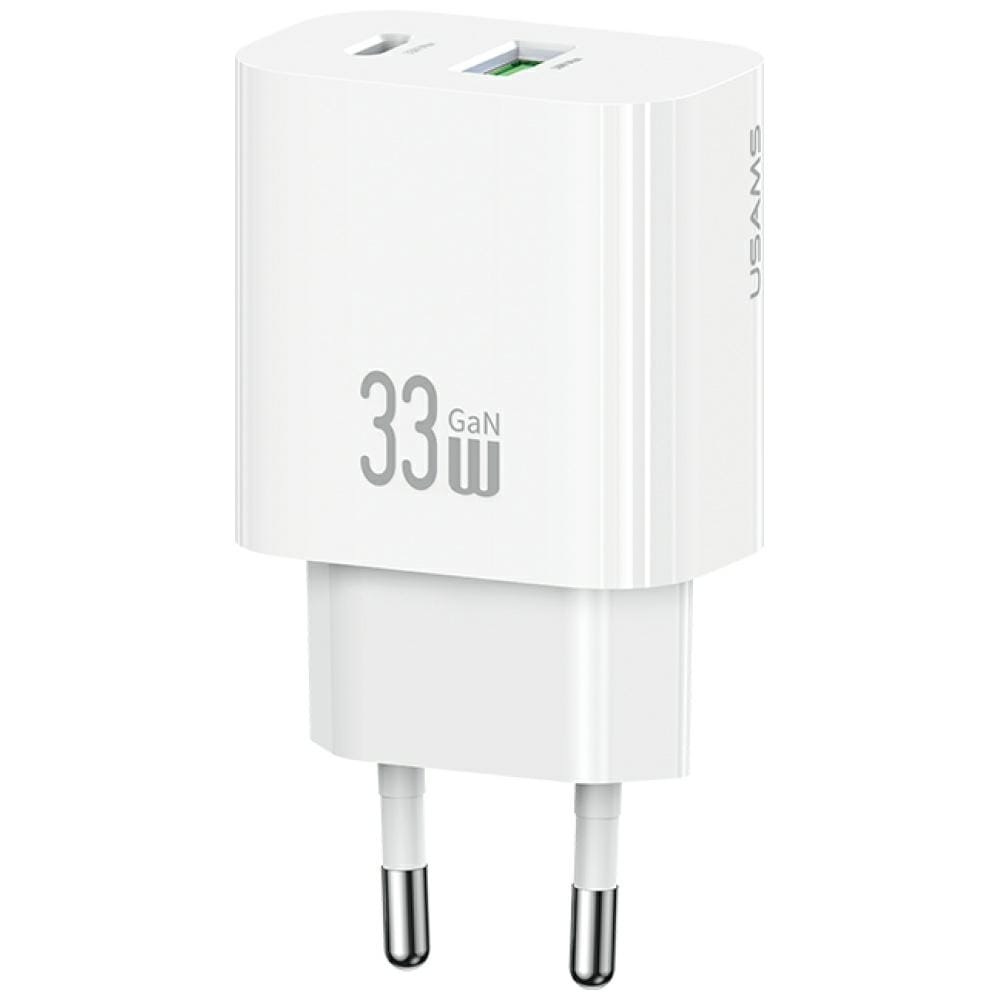 Ładowarka sieciowa USAMS CC317 T65 33W 1xUSB-C 1xUSB-A Fast Charging biały