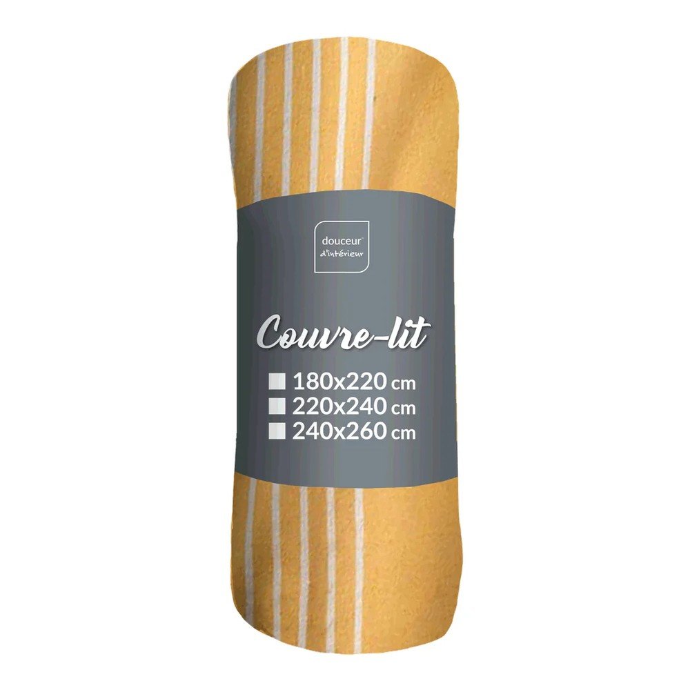 Żółta narzuta 220x240 cm Adele – douceur d'intérieur