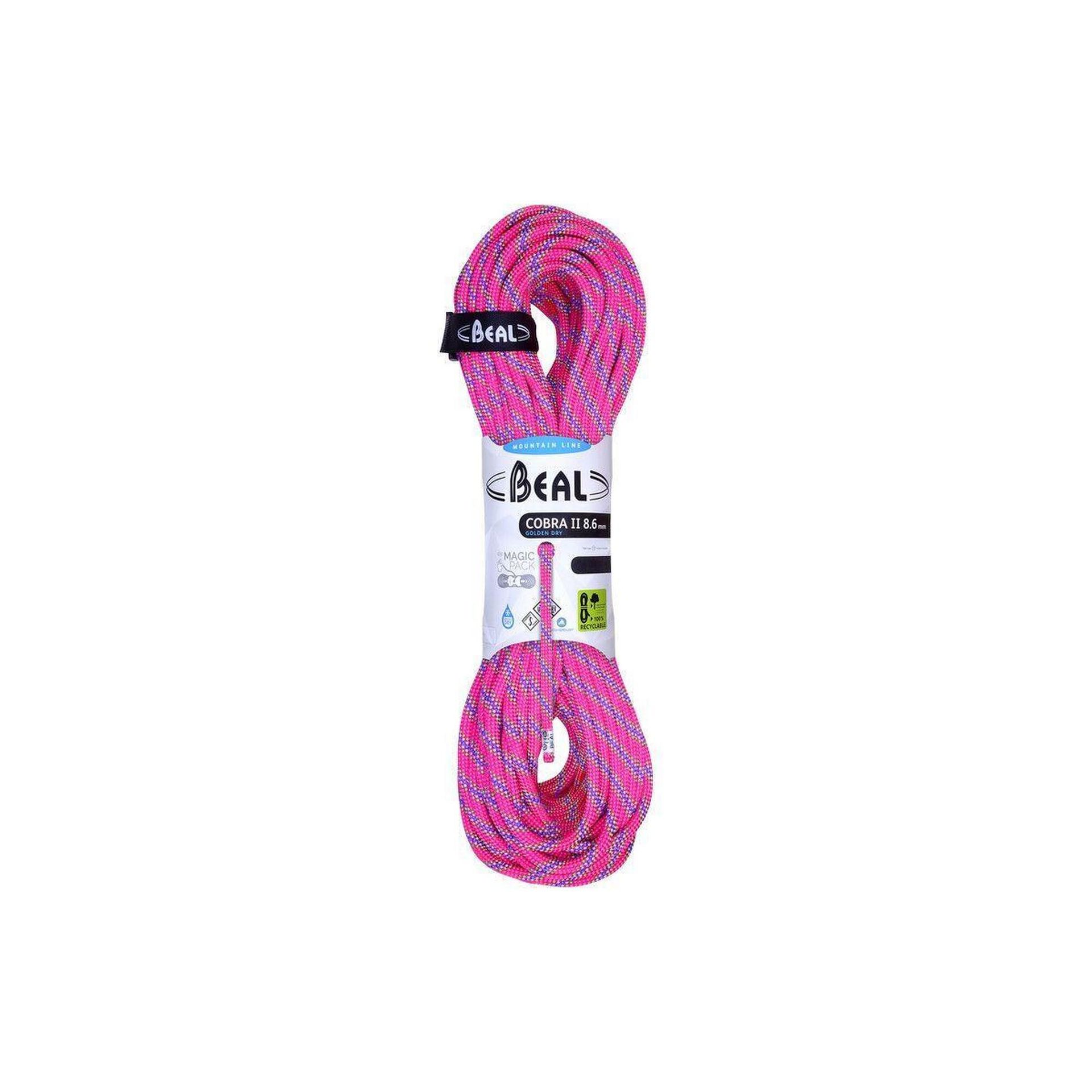 Beal (ujednoznacznienie) Cobra lina do wspinaczki, unisex, uni, Cobra, różowy, 50 m BC086C_Fuchsia_50 m