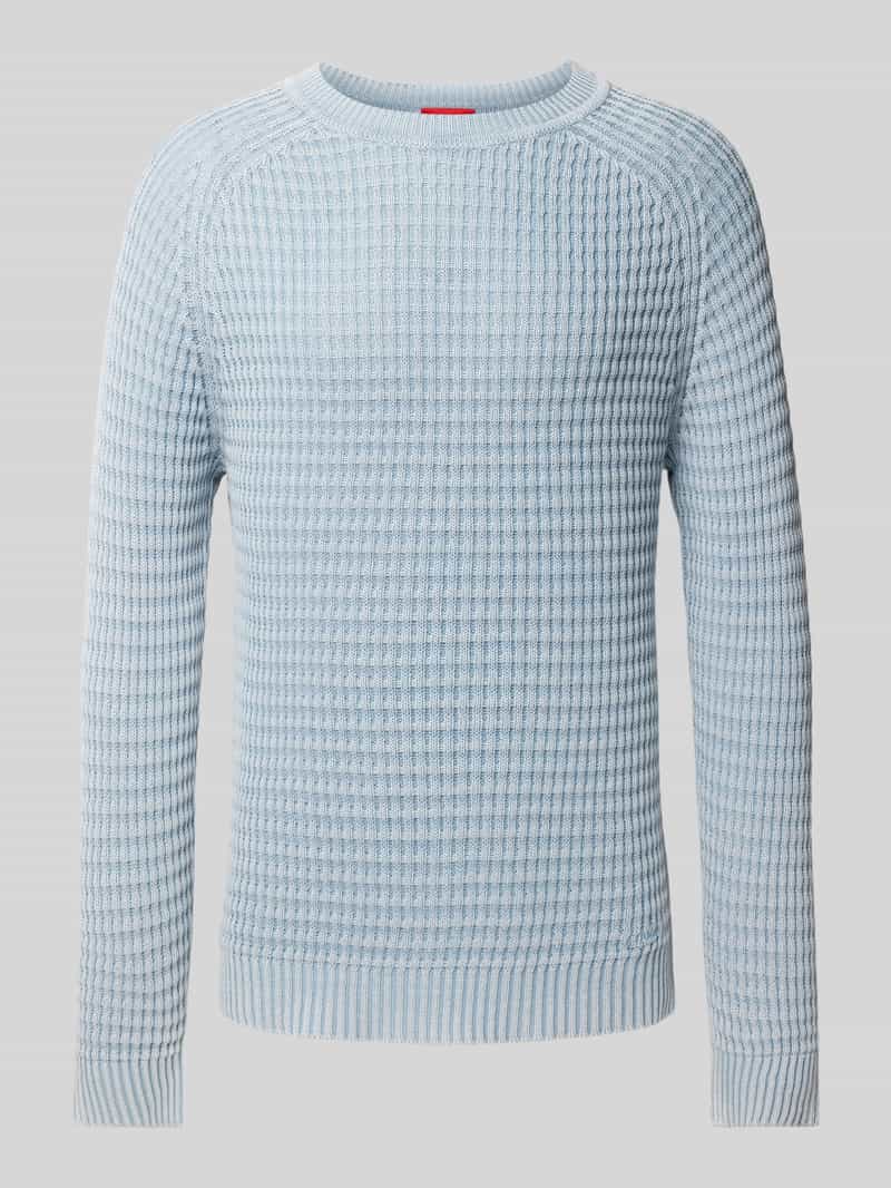 Sweter z dzianiny o kroju slim fit z mieszanki lnu i bawełny model ‘Sardello’