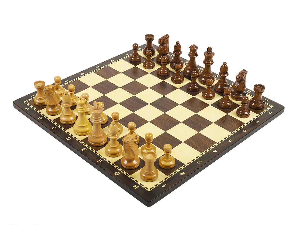 Szachy Italfama Classico 40x40cm Akacja Ważone Król 8.3cm+Szkatułka Włochy