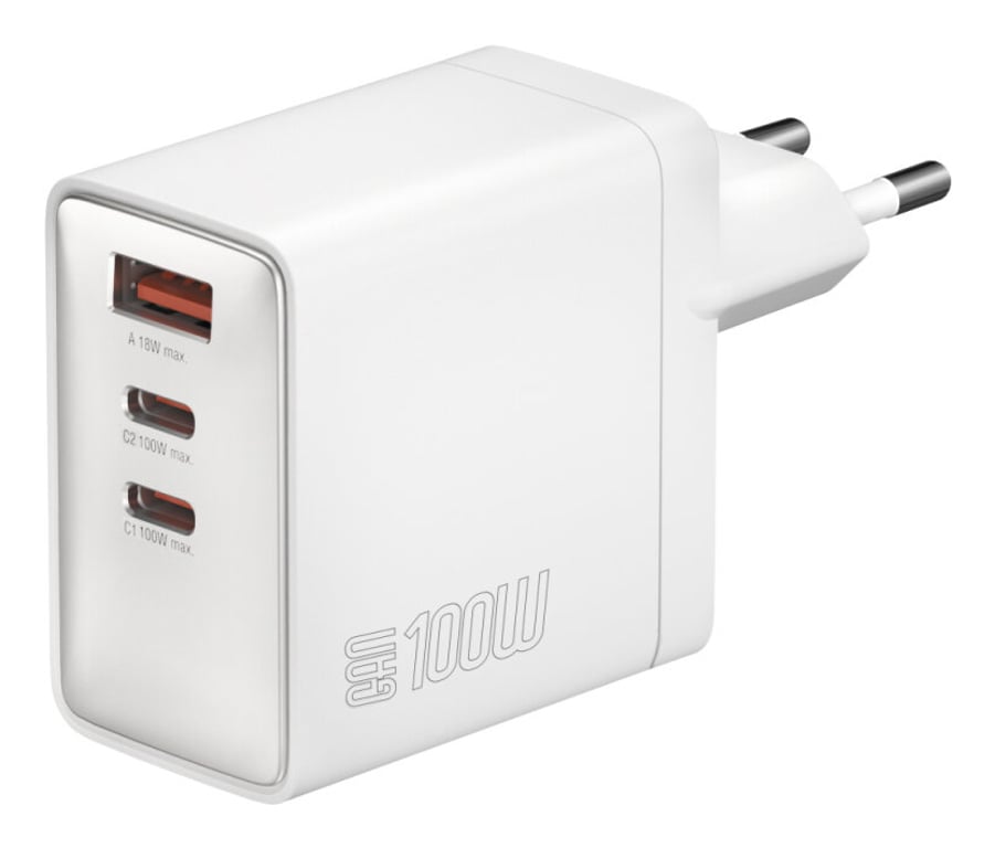 4smarts 542100 ładowarka do urządzeń przenośnych Uniwersalne Srebrny, Biały Prąd przemienny Szybkie ładowanie Wewnętrzna