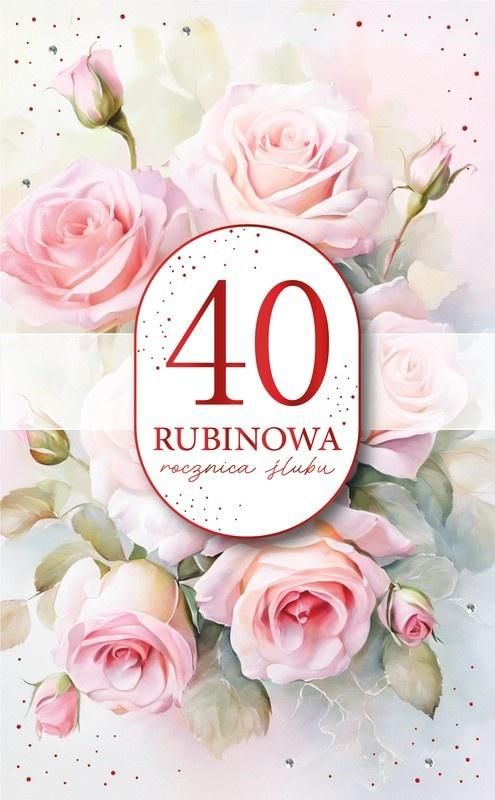 Karnet Rocznica Ślubu 40 - artykuł papierniczy