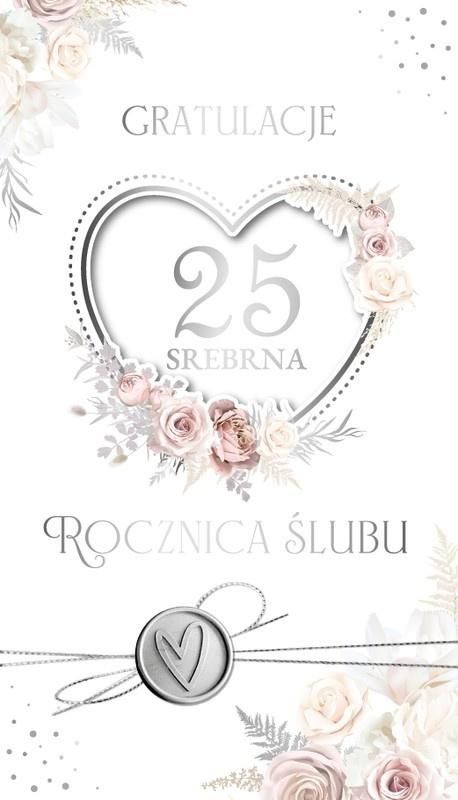 Karnet Rocznica Ślubu 25 - artykuł papierniczy