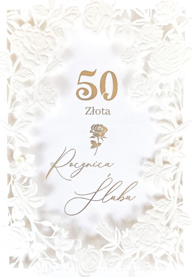 Karnet Rocznica Ślubu 50 - artykuł papierniczy