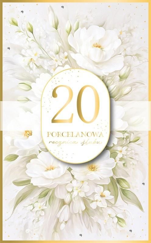Karnet Rocznica Ślubu 20 - artykuł papierniczy