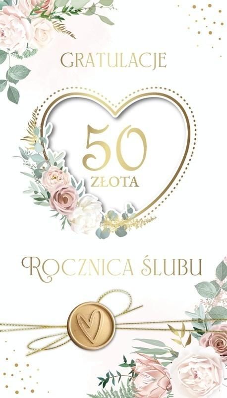 Karnet Rocznica Ślubu 50 - artykuł papierniczy