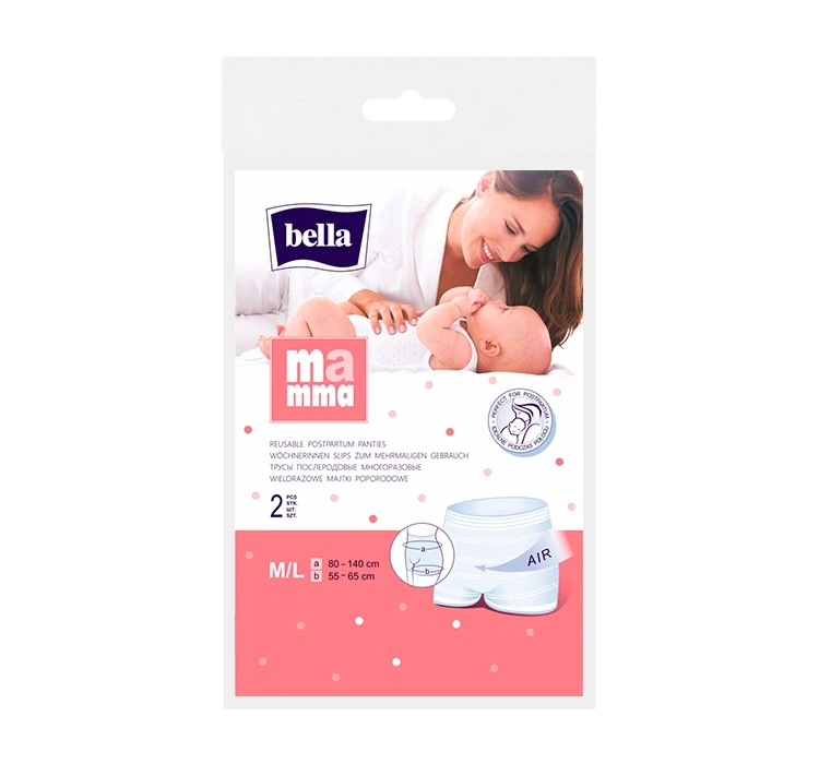 Bella Mamma wielorazowe majtki poporodowe M/L 2 sztuki