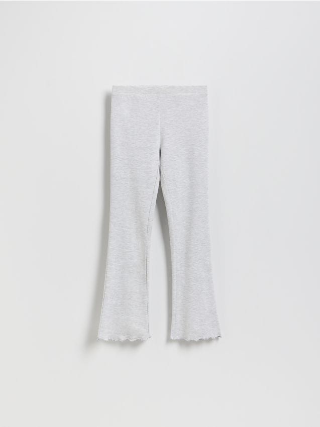 Reserved - Legginsy flare - jasnoszary