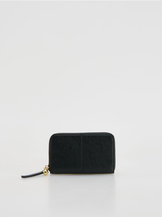 Reserved - Portfel na zamek - czarny