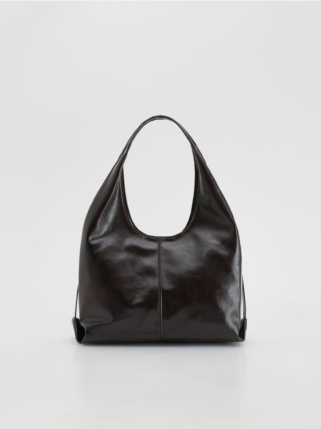 Reserved - Torebka hobo - mahoniowy