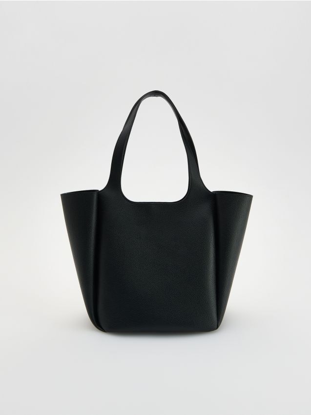 Reserved - Torebka shopper - czarny