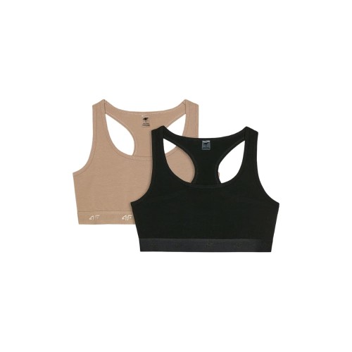 Biustonosz bawełniany stanik z niskim wsparciem 2pack 4F UBRAF036-90S