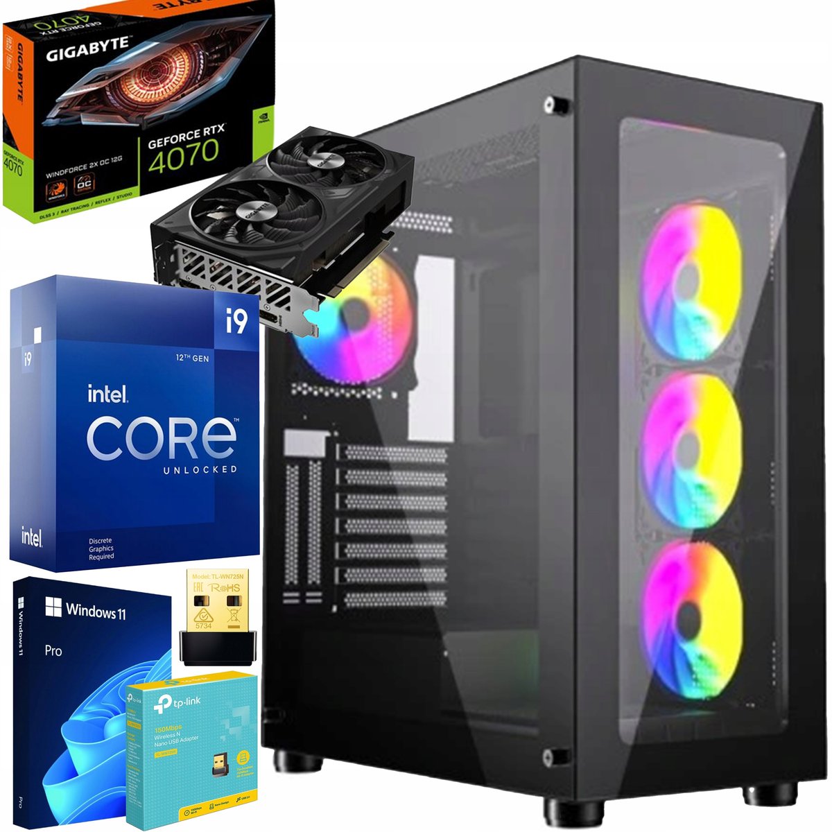KOMPUTER GAMINGOWY i9 12900 /RTX 4070/32GB/1000GB / WIN11