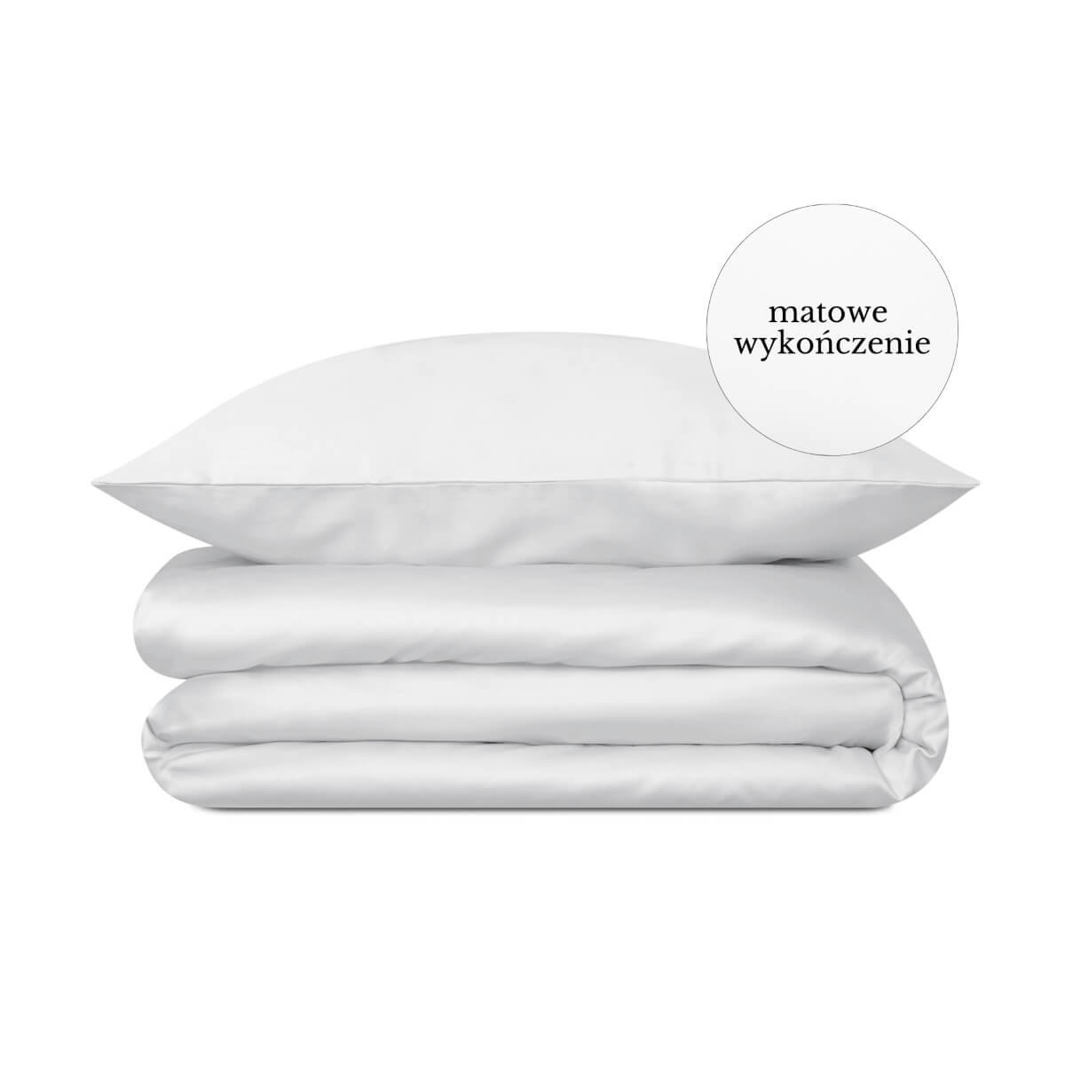 Pościel perkalowa pure white 160 x 200 cm + 70 x 80 cm (2 szt)