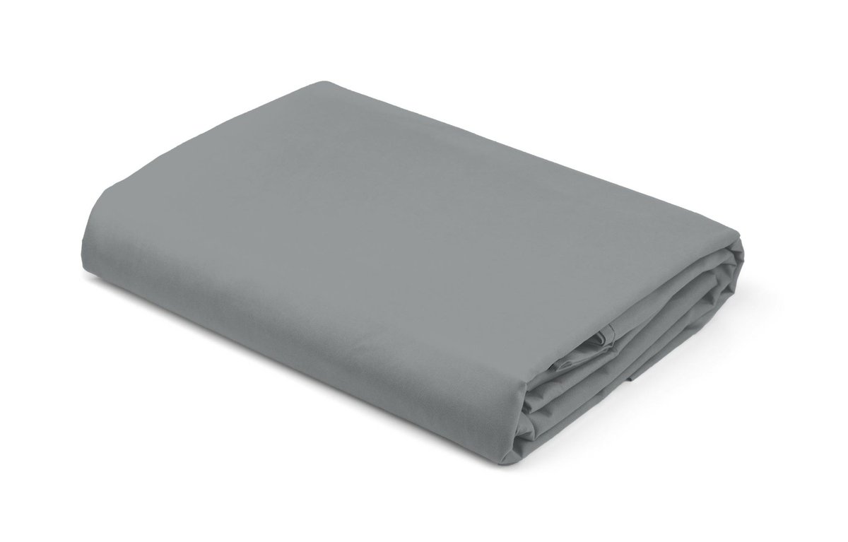 Prześcieradło satynowe z gumką 120x200 szare jednobarwne Pure