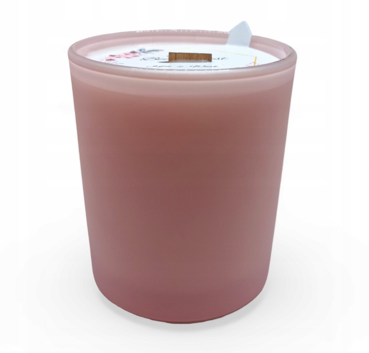 Świeca Sojowa ręcznie wykonana Handmade różowy mat 230 ml Yen Bez i Agrest
