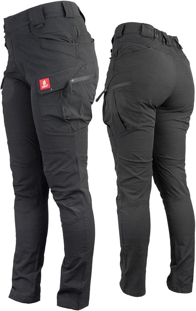 Spodnie robocze BOJÓWKI MĘSKIE czarne Elastyczne Mocne outdoor BHP r. 48
