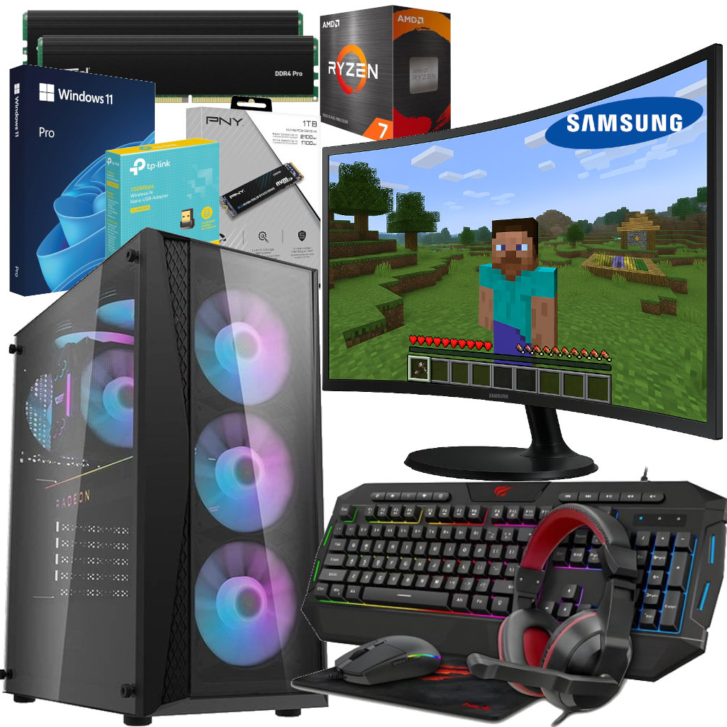ZESTAW Komputer RYZEN 7|Radeon RX VEGA64GB|1000GB|SAMSUNG|Windows 11 PRO
