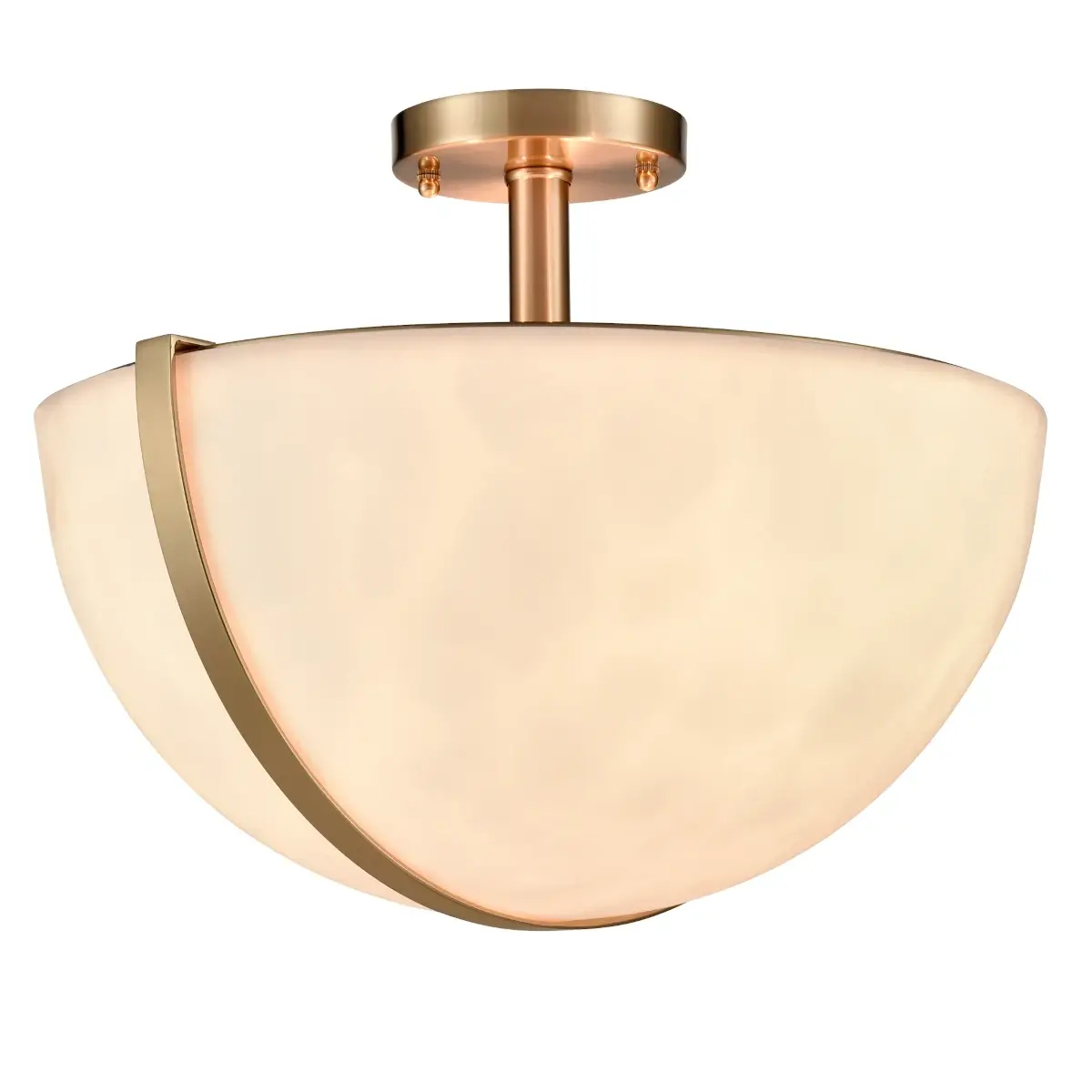 Lampa sufitowa do salonu Drayton C03395BR półkula metalowy mosiądz