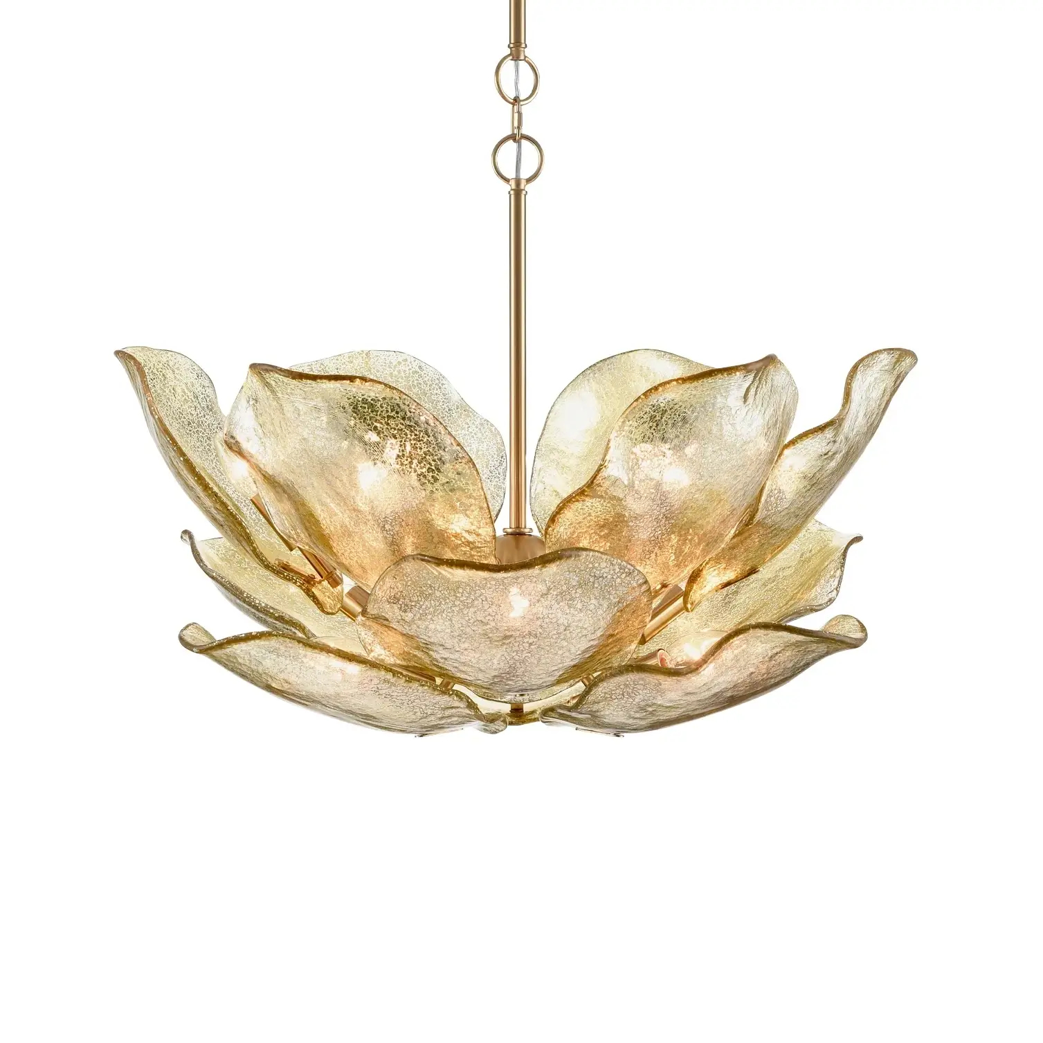 Designerski żyrandol Wellington P12340BR do jadalni mosiądz