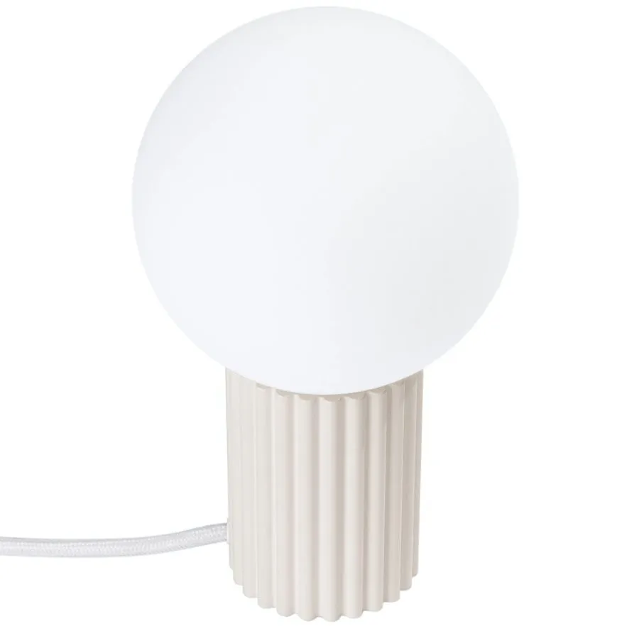 Beżowa jasna lampa stołowa - K601-Buble