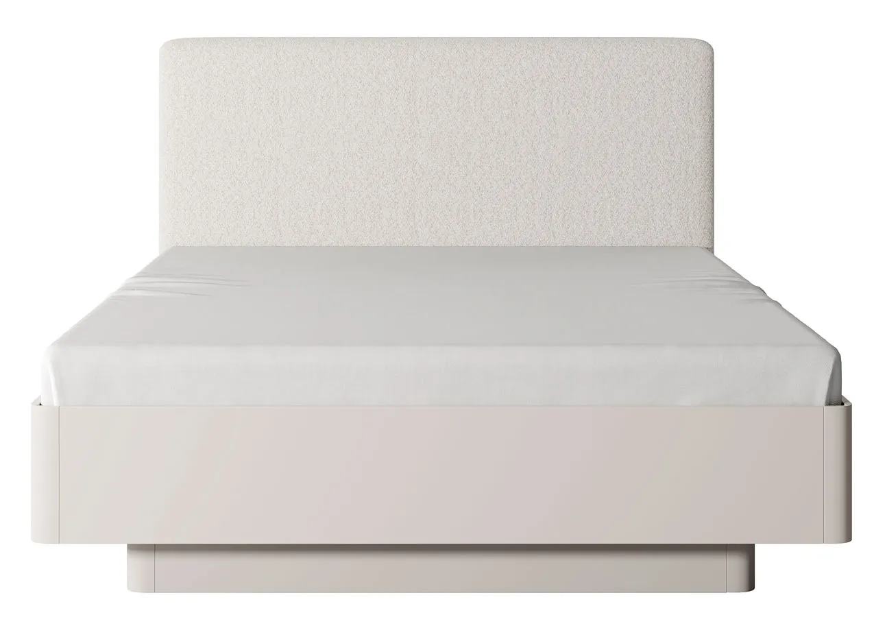 Beżowe łóżko z pojemnikiem na pościel - Nook 12X