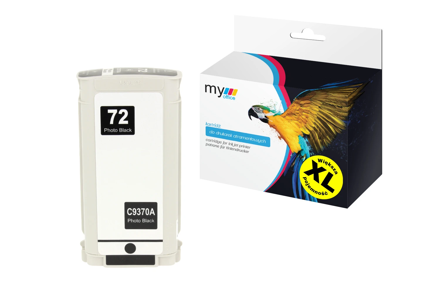 Tusz 72 XL (C9370A) PBK PhotoBlack do HP certyfikowany zamiennik marki My Office z dożywotnią gwarancją