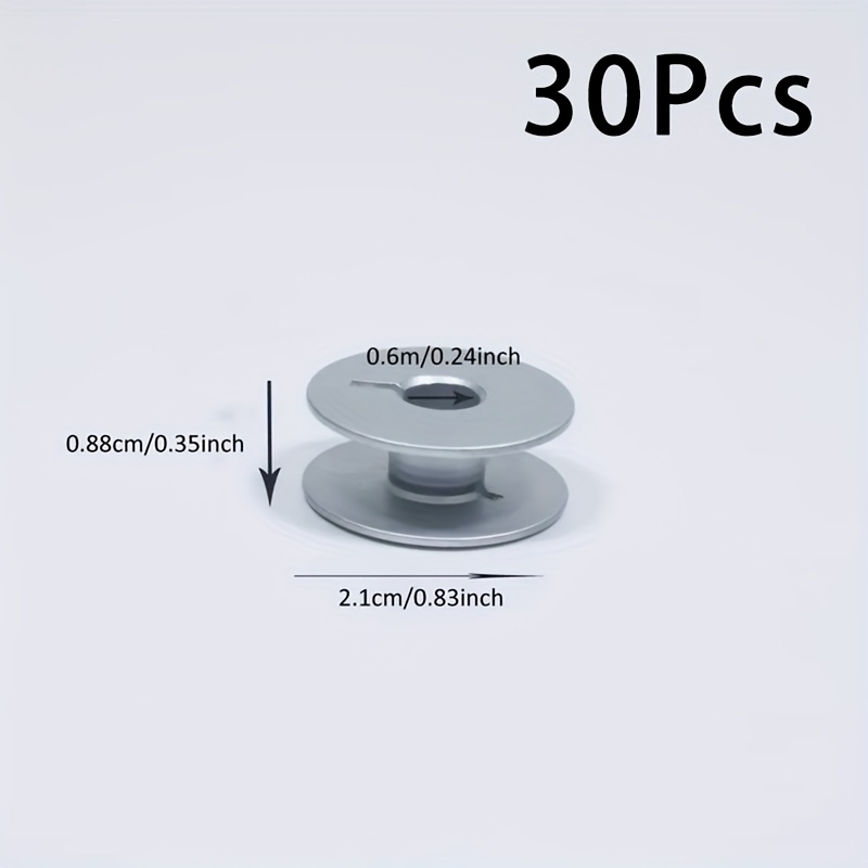 TEMU 30 sztuk Premium Aluminiowe Szpulki 55623A, Rdzeń Nici, Akcesoria do Maszyn do Szycia - Wytrzymałe, Kompatybilne z Brother, Juki i Innych