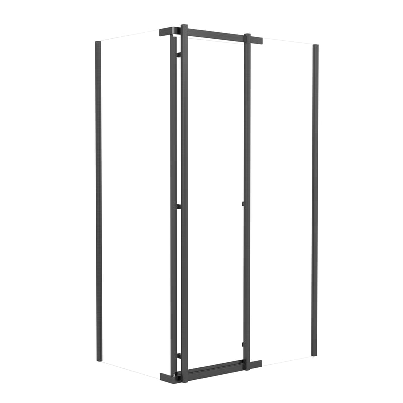 Kabina prysznicowa Titanium Open 100x80 cm gun metal Durasan