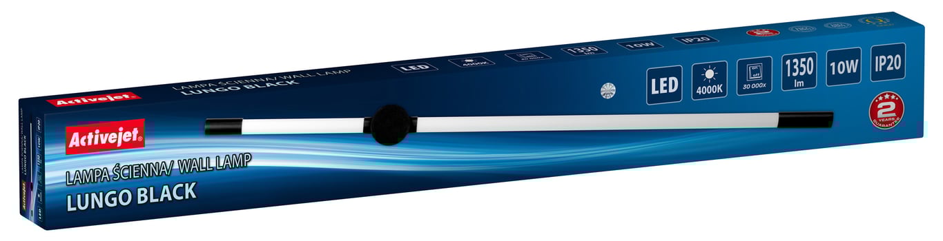 Activejet Lampa ścienna LED AJE-LUNGO Black