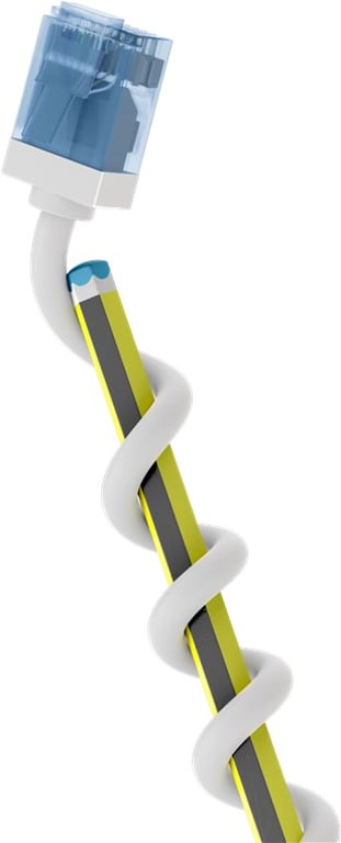 Goobay 74284 kabel sieciowy Biały 0,25 m Cat6a U/UTP (UTP)