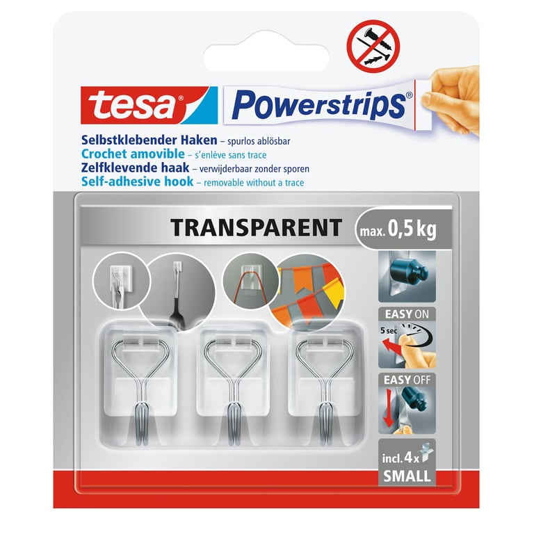 TESA 576150000300 Wewnętrzna Uniwersalny hak Biały 3 szt.