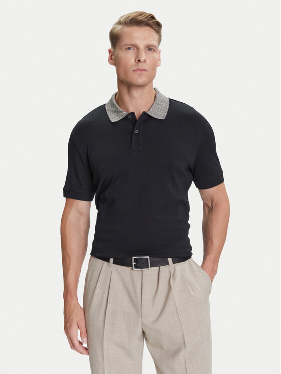 BOSS Polo H-Parlay 302 50545487 Czarny Regular Fit
