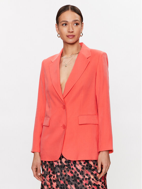 DKNY Marynarka P3BCTR09 Koralowy Regular Fit