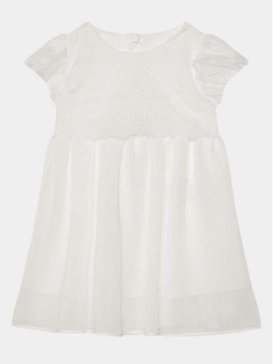 Coccodrillo Sukienka elegancka WC4128205EBG Biały Regular Fit