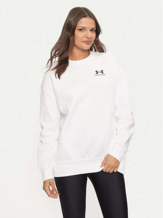 Under Armour Bluza Essential 1379475 Biały Loose Fit